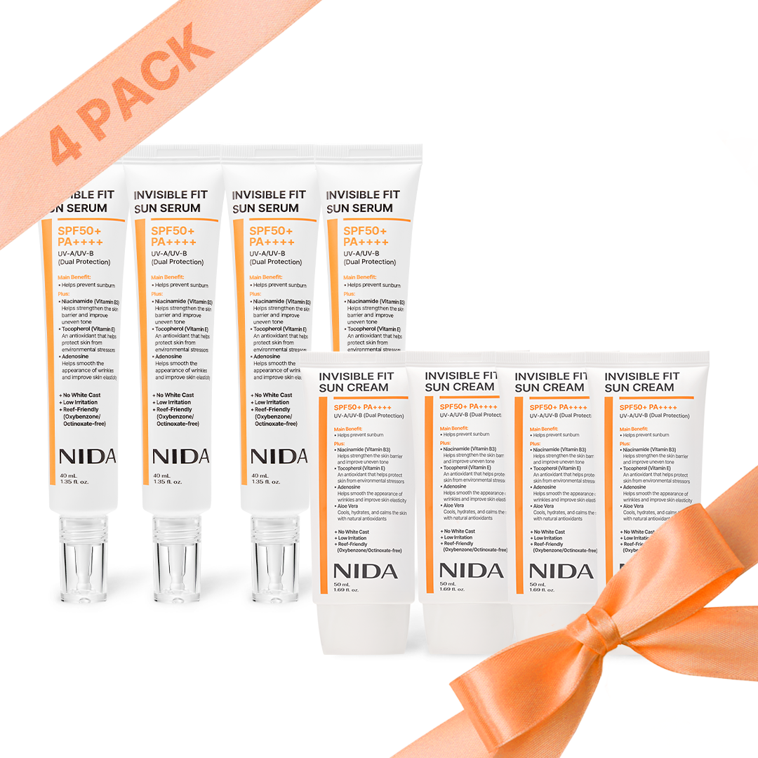 NIDA Invisible Fit Sun Duo (Serum & Cream) (Korean Formula, SPF50+, PA++++) (Global)